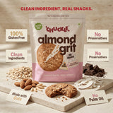 Chuckle Almond Grit gluten-free cookie made with oats almonds and clean ingredients