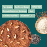 Chuckle Clean Seed Gluten Free Cookies Ingredients Flax Seeds Sunflower Seeds Oats Jaggery Coconut Powder and Rice Bran Oil