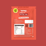 Back of Chuckle Almond Biscotti pack showing ingredients and nutrition information