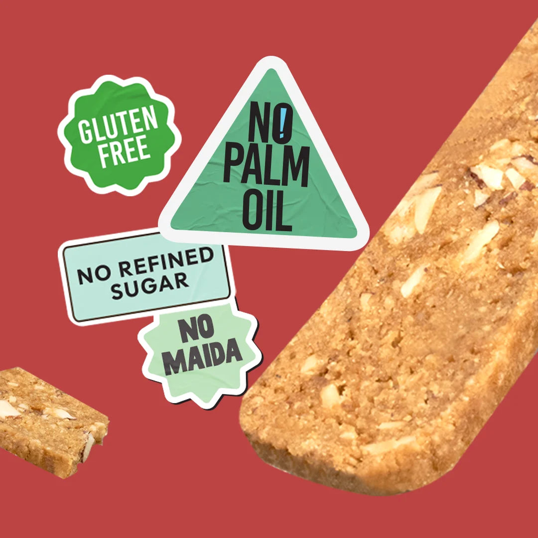 Chuckle Almond Biscotti gluten free snack with no maida no palm oil and no refined sugar