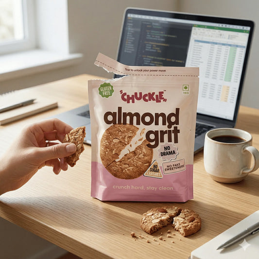 Chuckle Almond Grit Gluten Free Almond Cookies Pack of 5 No Maida No Refined Sugar