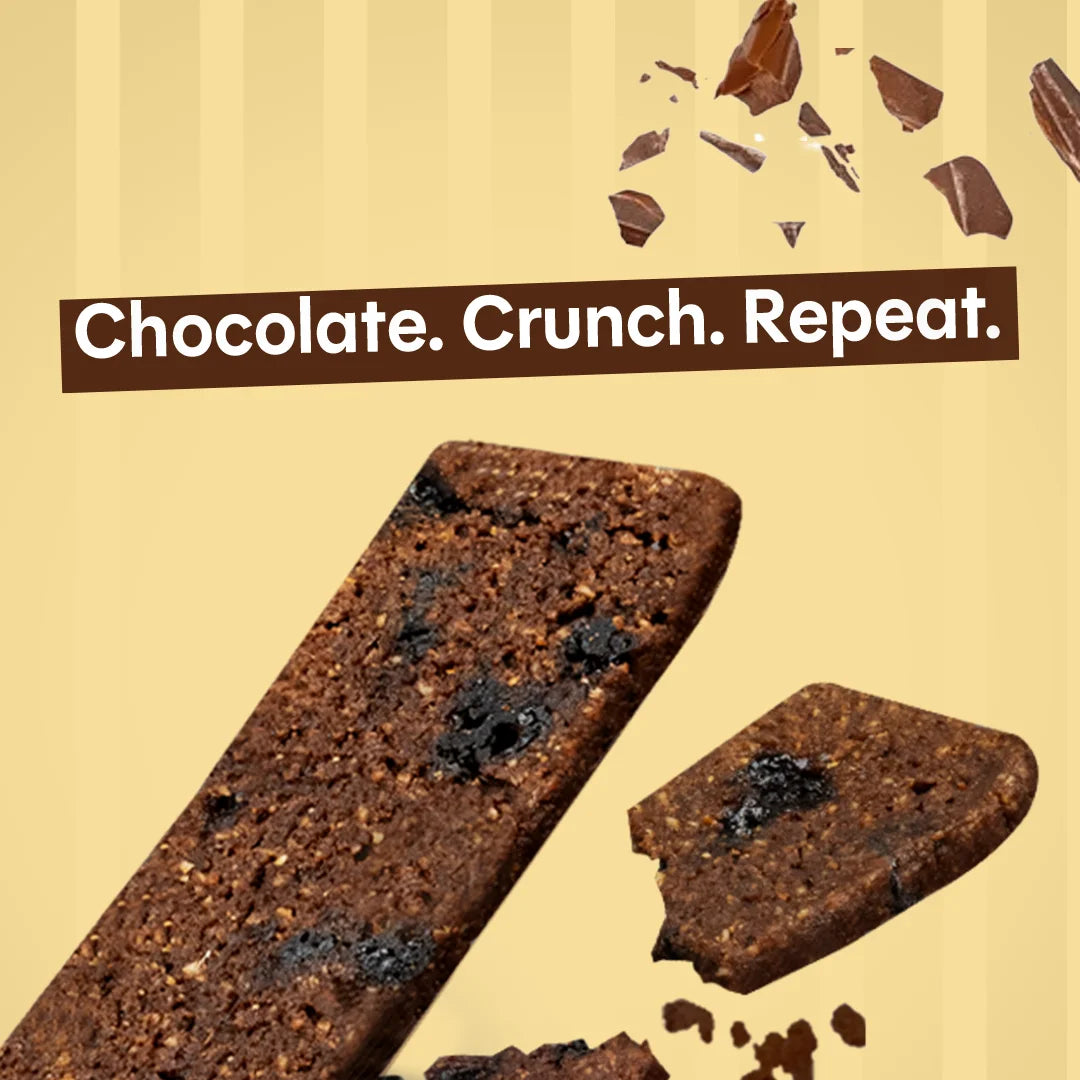 Chuckle Chocolate Biscotti crunchy chocolate biscotti sticks with chocolate chips
