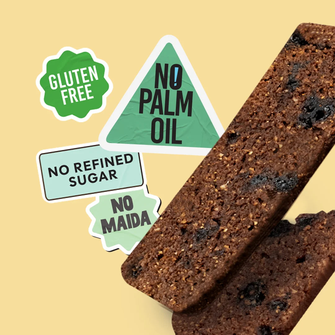 Chuckle Chocolate Biscotti gluten free snack with no maida no palm oil and no refined sugar