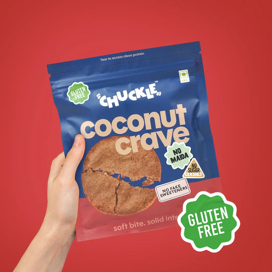Chuckle Coconut Crave Gluten Free Coconut Cookies Snack Pack Made with Coconut and Oats No Maida No Refined Sugar