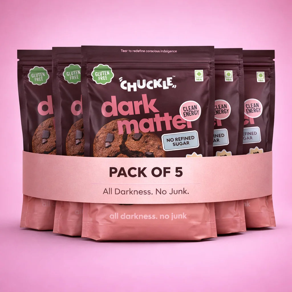 Chuckle Dark Matter Gluten Free Chocolate Cookies Pack of 5 with Dark Chocolate Chunks