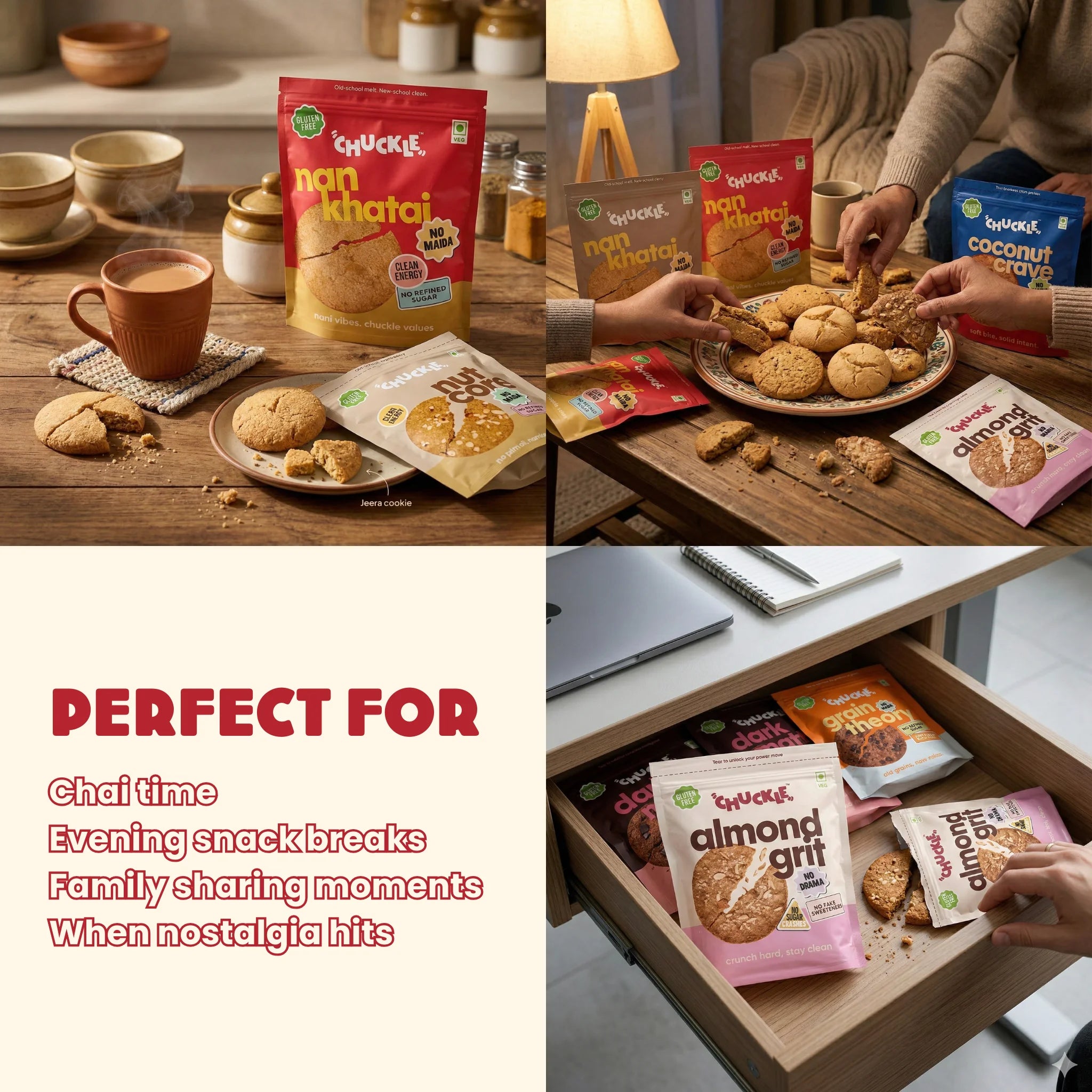 Chuckle gluten free cookies perfect for chai time evening snack breaks and family sharing