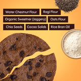 Chuckle Grain Theory Gluten Free Cookies Ingredients Ragi Flour Water Chestnut Flour Oats Flour Chia Seeds Cocoa and Jaggery